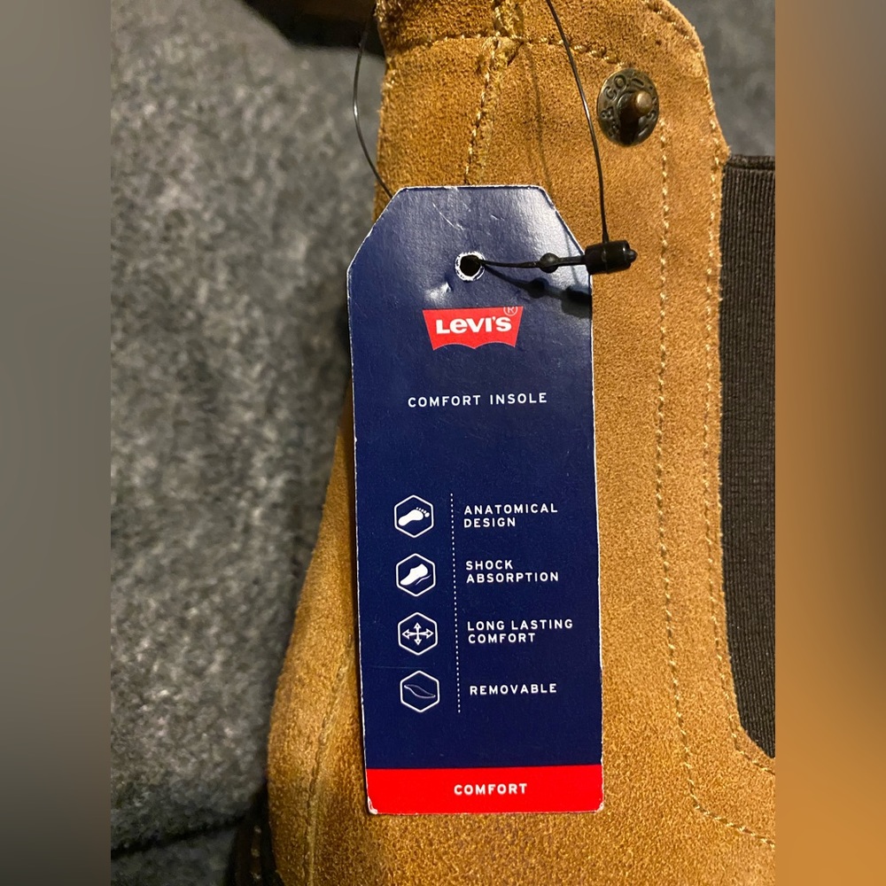 Levis Mens Keith Pull On Chelsea Ankle Boots Tan/ Brown Suede Size 13 M US (NWT) - Picture 11 of 11